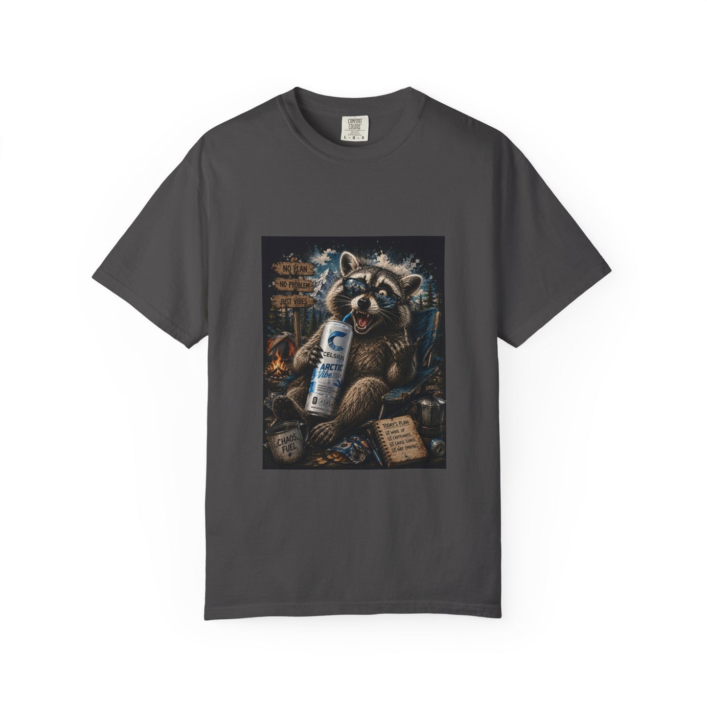 Raccoon Mischief Graphic T-Shirt — Arctic Vibe Celsius
