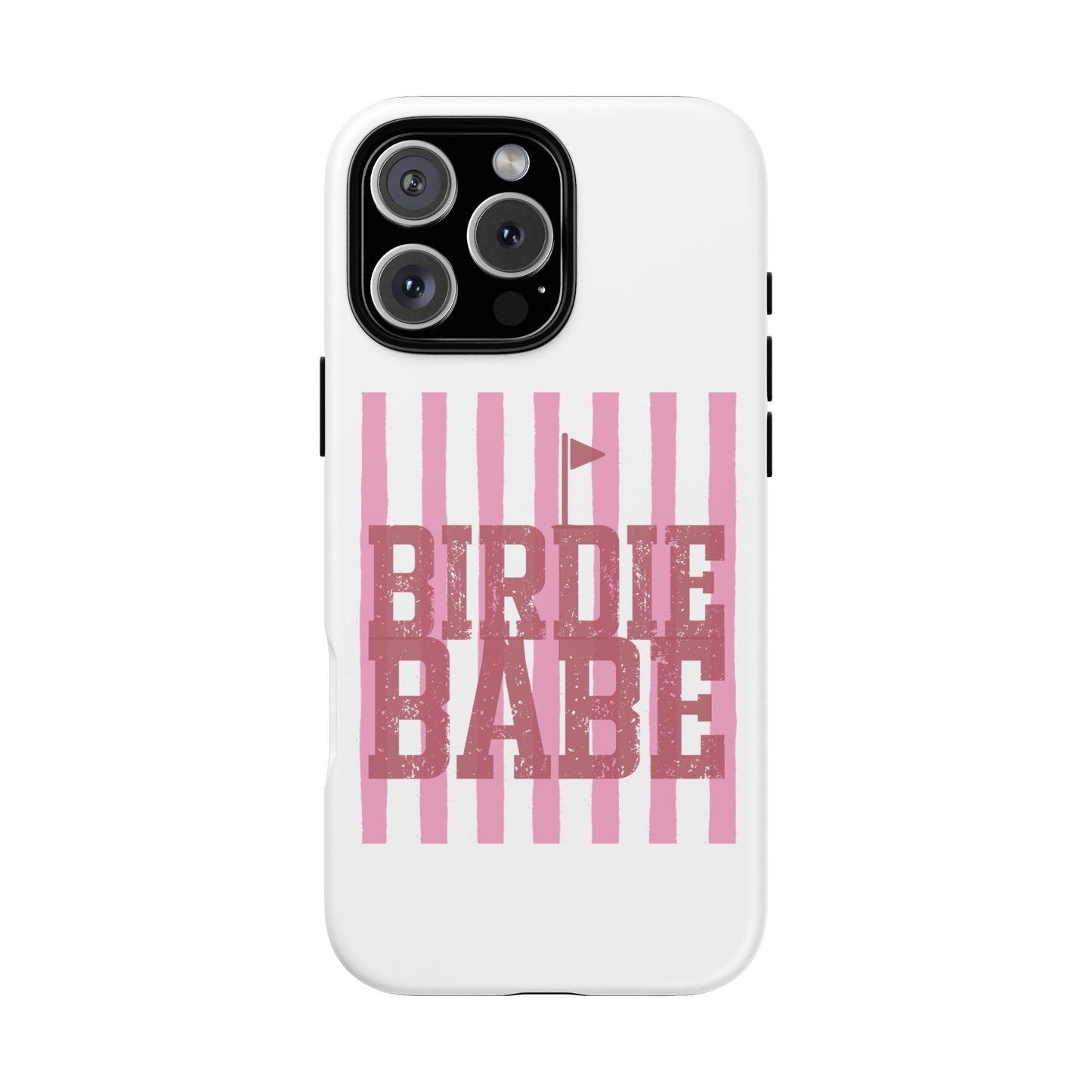 Birdie Babe Phone Case — Pink Striped Golf iPhone Case