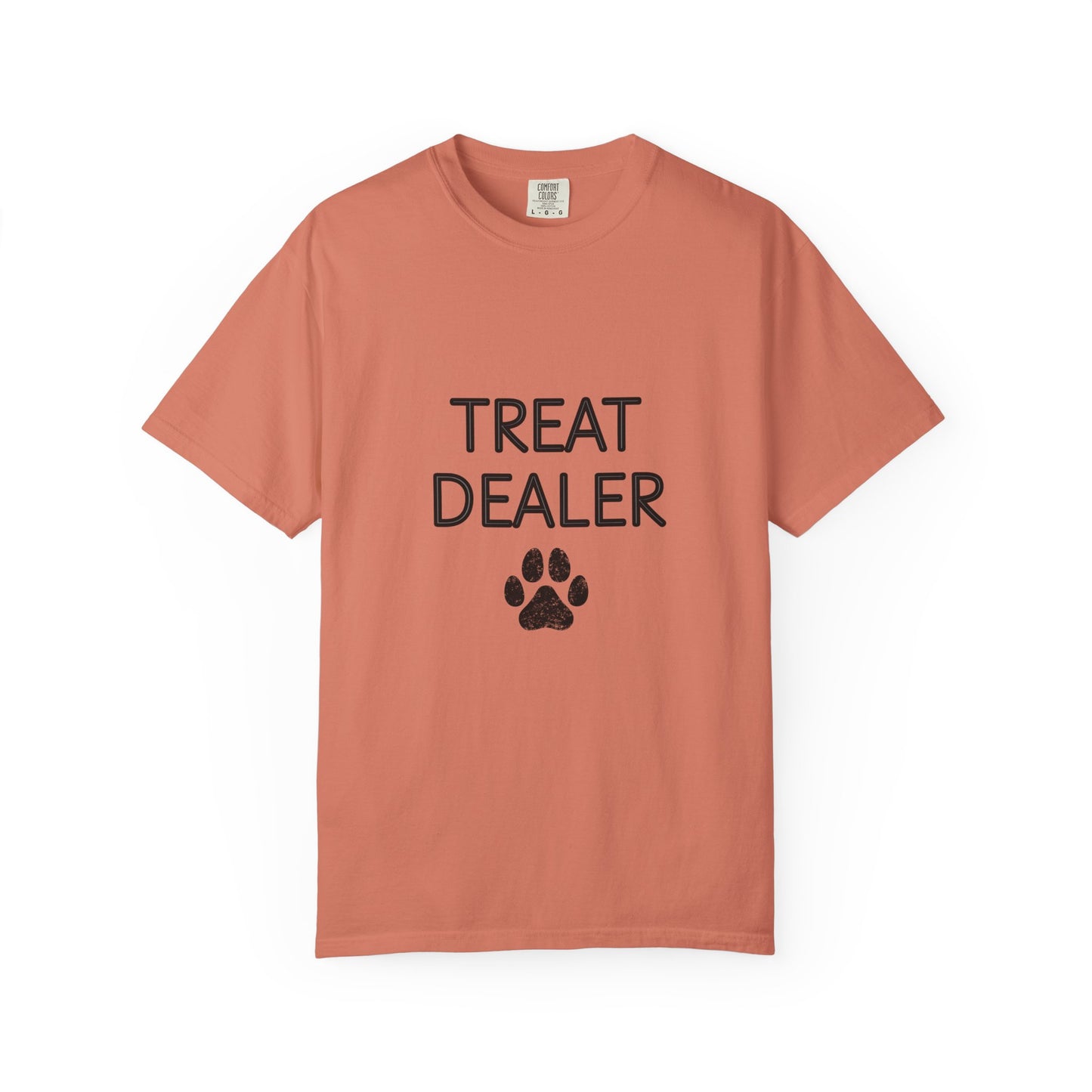 Treat Dealer T-Shirt — Funny Dog Lover Tee with Paw Print