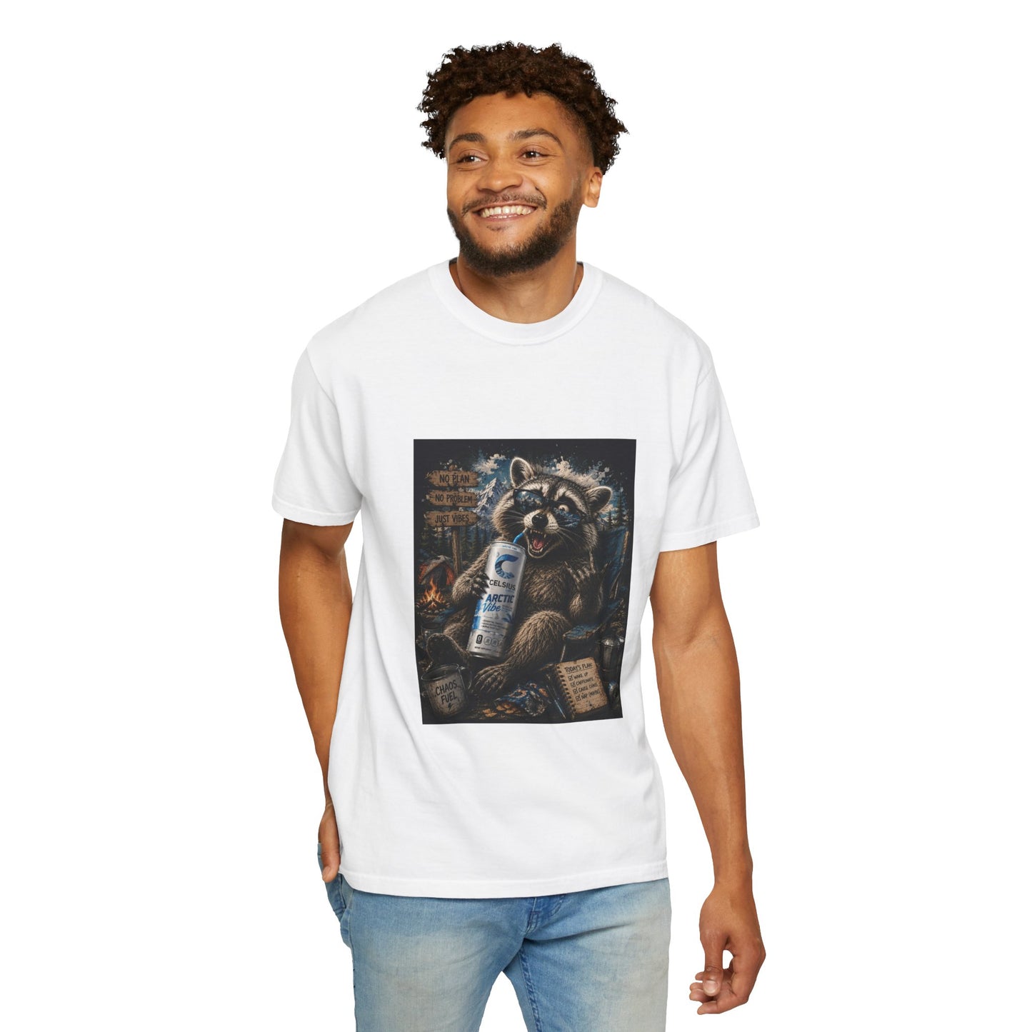 Raccoon Mischief Graphic T-Shirt — Arctic Vibe Celsius