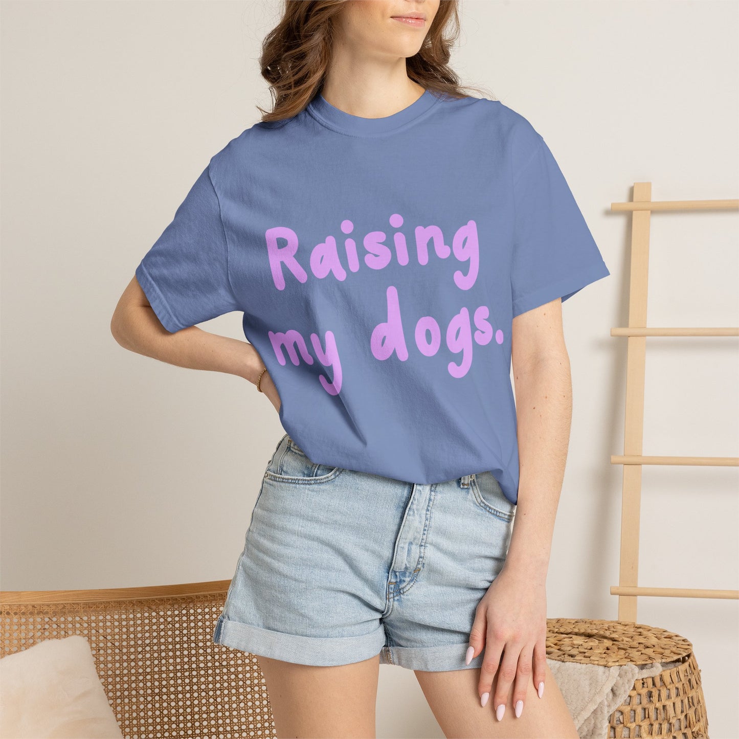 Raising My Dogs T-Shirt — Cute Pastel Dog Mom Tee
