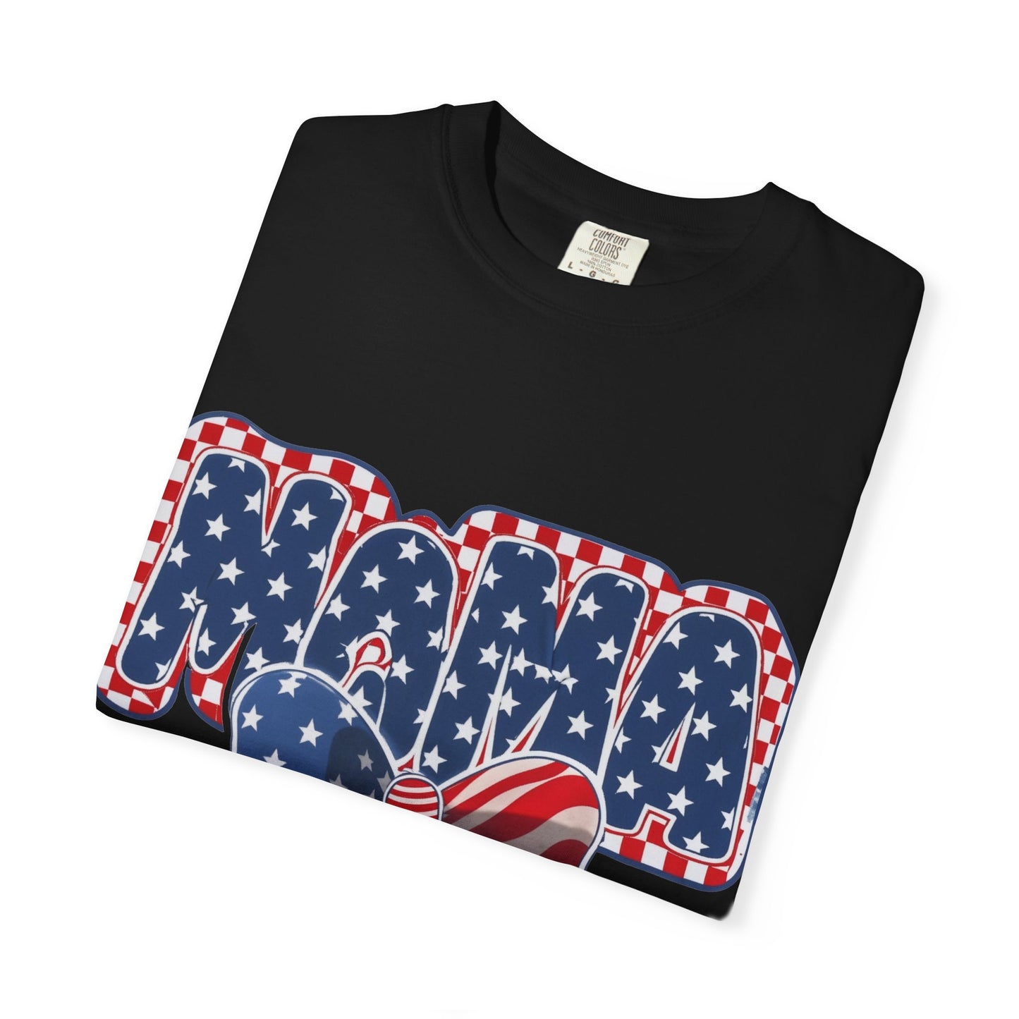 Patriotic MAMA T-Shirt — Stars & Stripes Bow 4th of July Tee