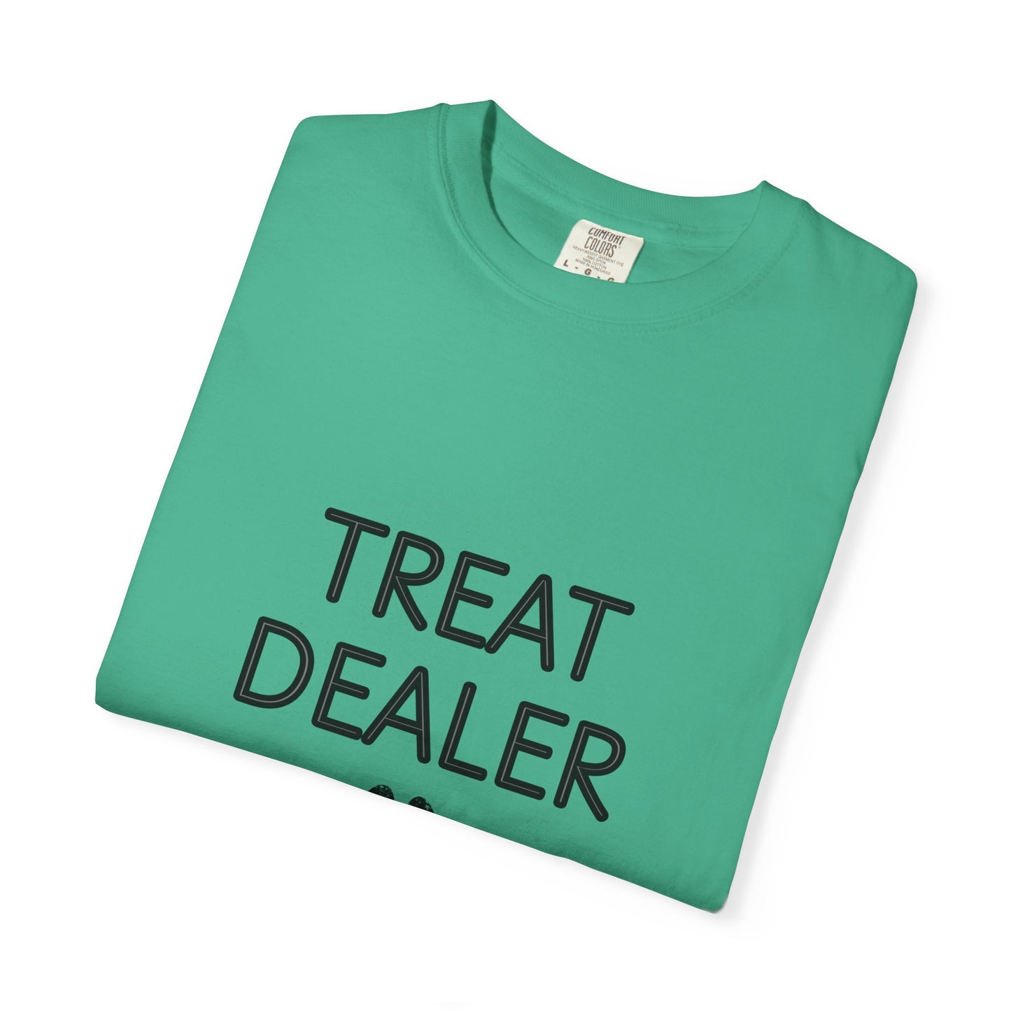 Treat Dealer T-Shirt — Funny Dog Lover Tee with Paw Print