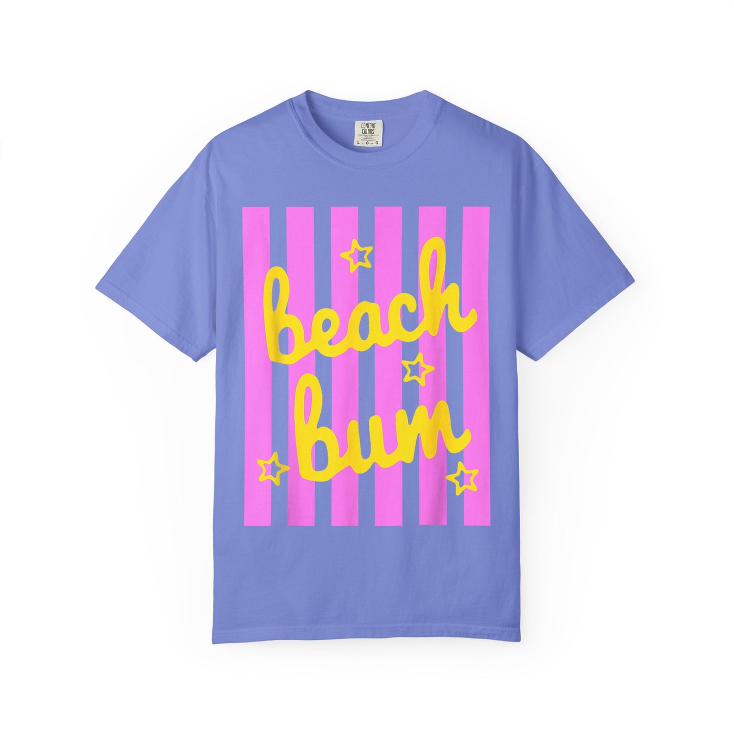 Beach Bum T-Shirt — Retro Pink Stripe Summer Tee