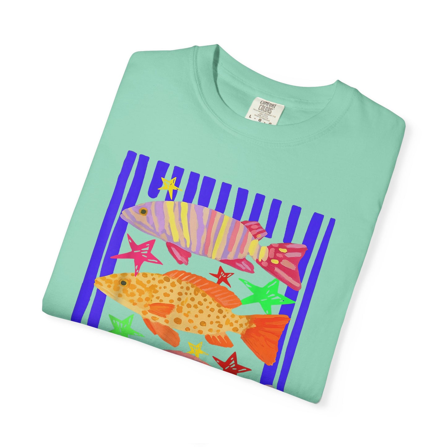Tropical Fish Graphic T‑Shirt — Colorful Surf & Sea Life Tee