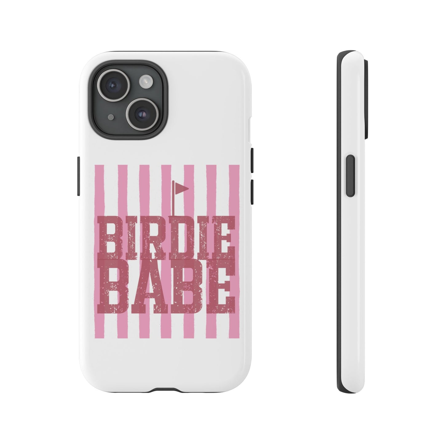 Birdie Babe Phone Case — Pink Striped Golf iPhone Case