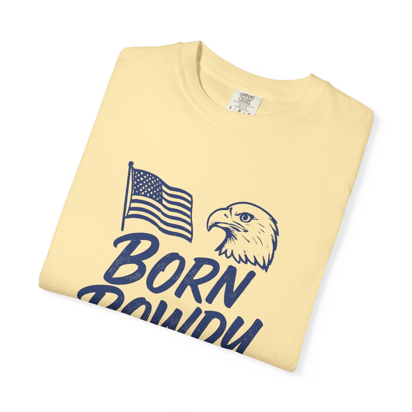 Born Rowdy Patriotic T-Shirt — American Flag & Eagle Liberty Design