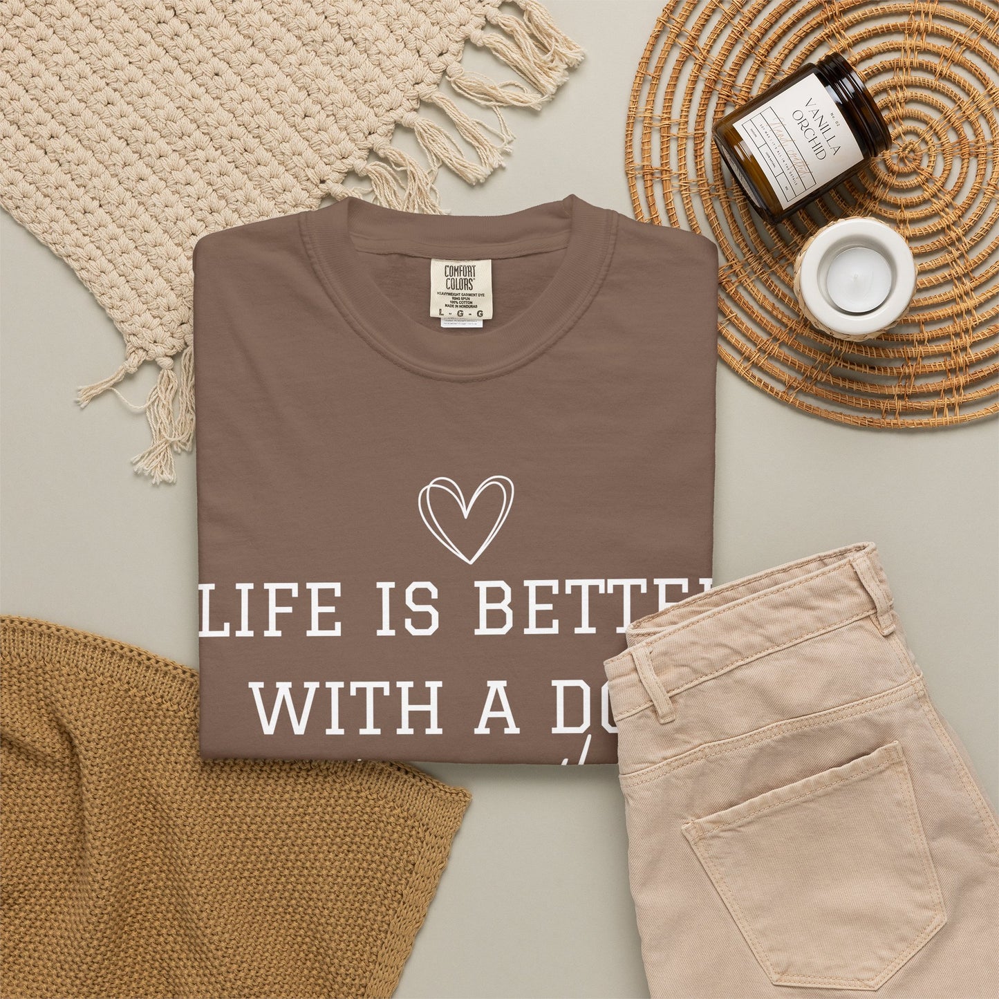 Dog Lover T-Shirt — "Life Is Better With A Dog or Two or Three" Graphic Tee