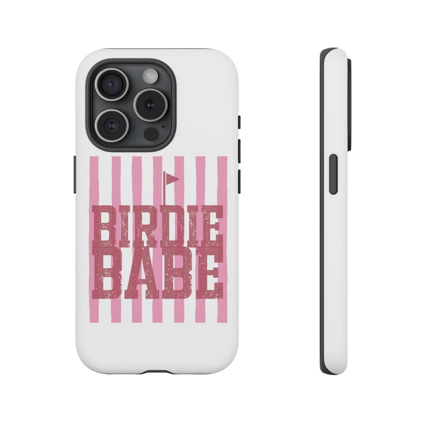 Birdie Babe Phone Case — Pink Striped Golf iPhone Case