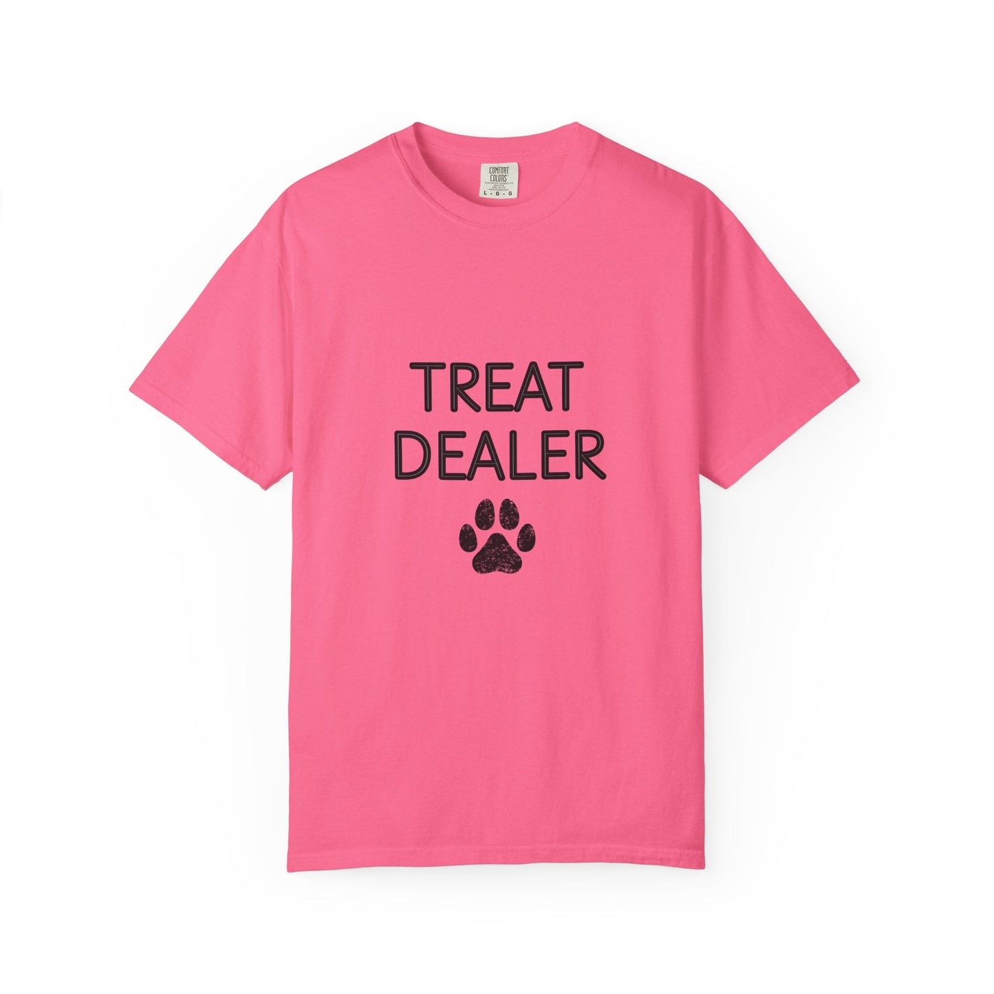 Treat Dealer T-Shirt — Funny Dog Lover Tee with Paw Print