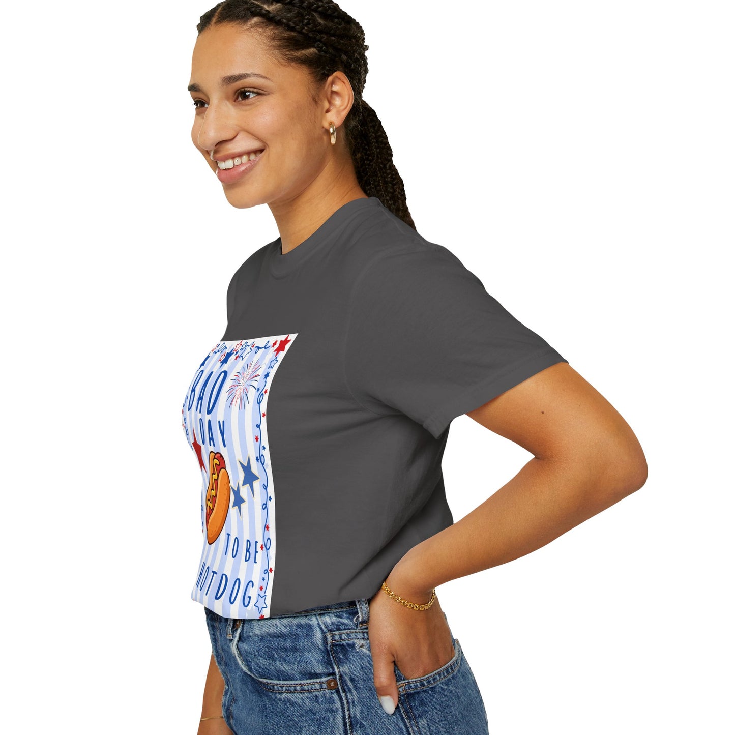 Hot Dog Graphic T-Shirt — “Bad Day to Be a Hotdog” Patriotic BBQ Tee