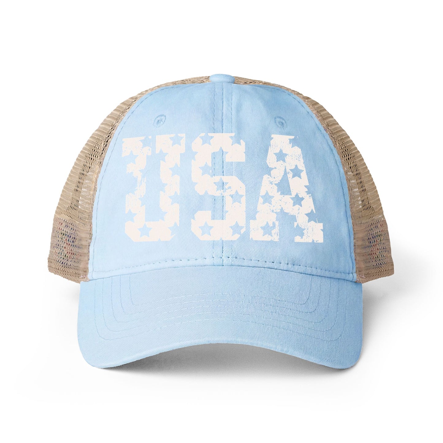 Women's Washed Mesh-Back Cap- USA