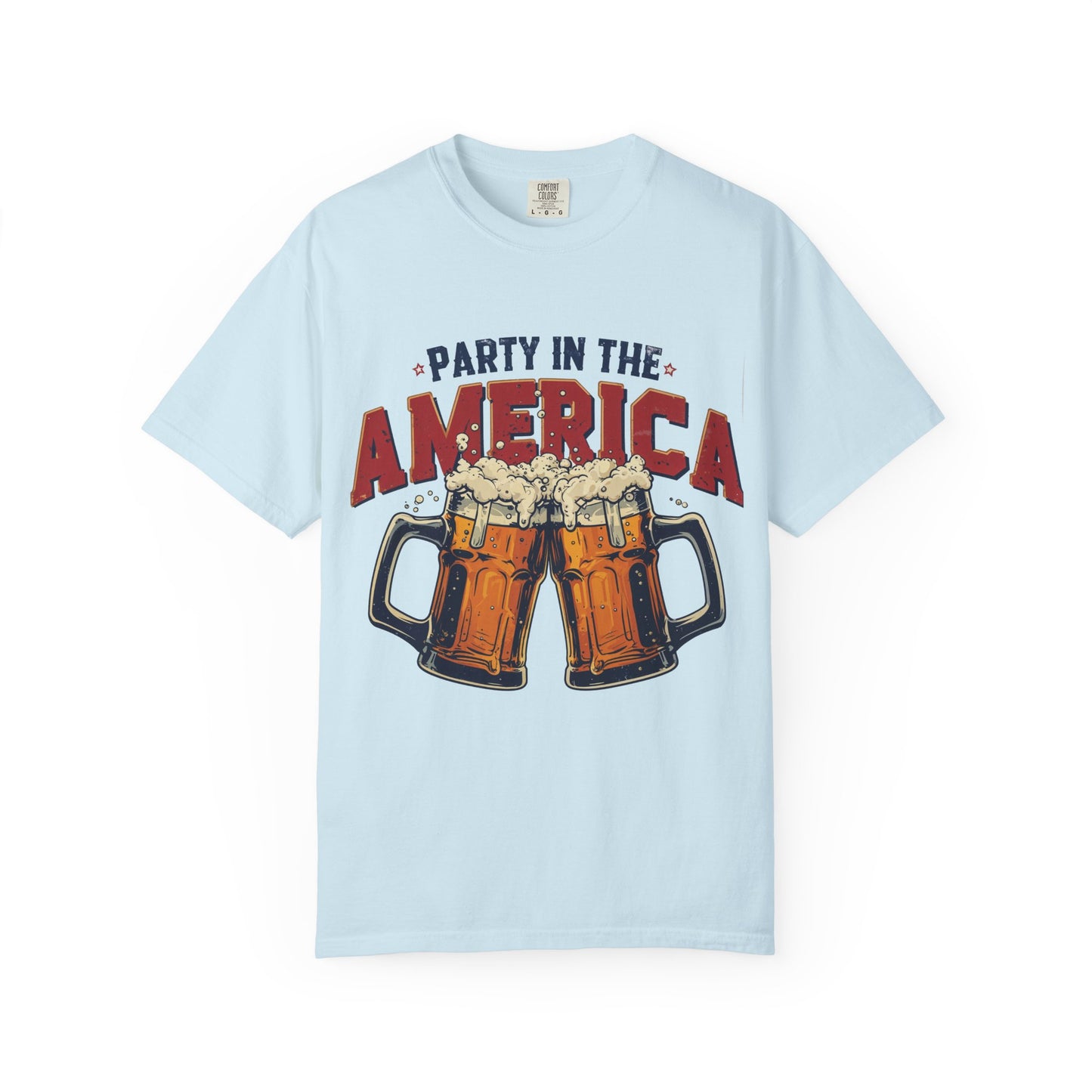 Party in the America T-Shirt — Patriotic Beer Graphic Tee for 4th of July