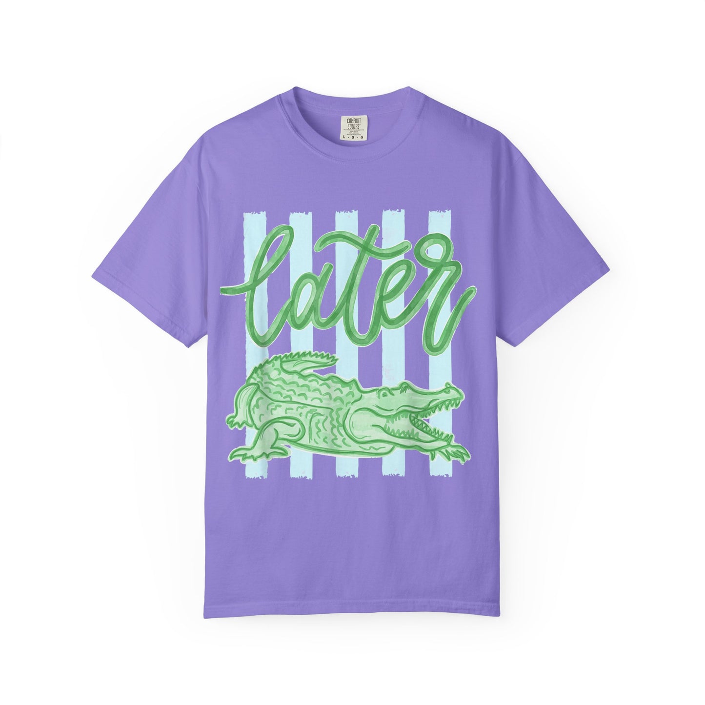 Later Crocodile T-Shirt — Playful Green Gator Graphic Tee
