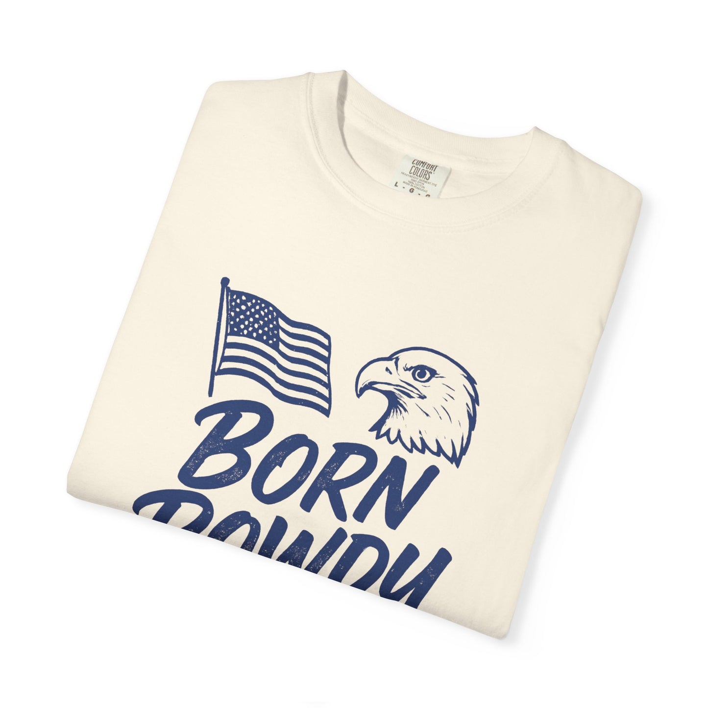Born Rowdy Patriotic T-Shirt — American Flag & Eagle Liberty Design