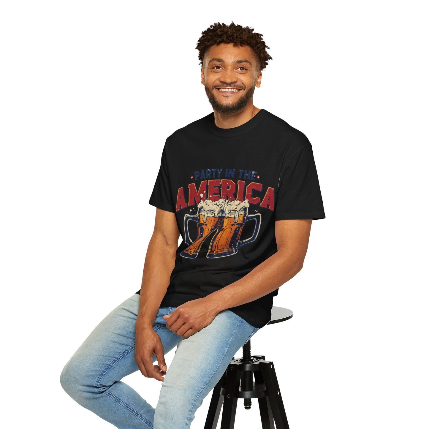 Party in the America T-Shirt – Patriotic Beer Graphic Tee