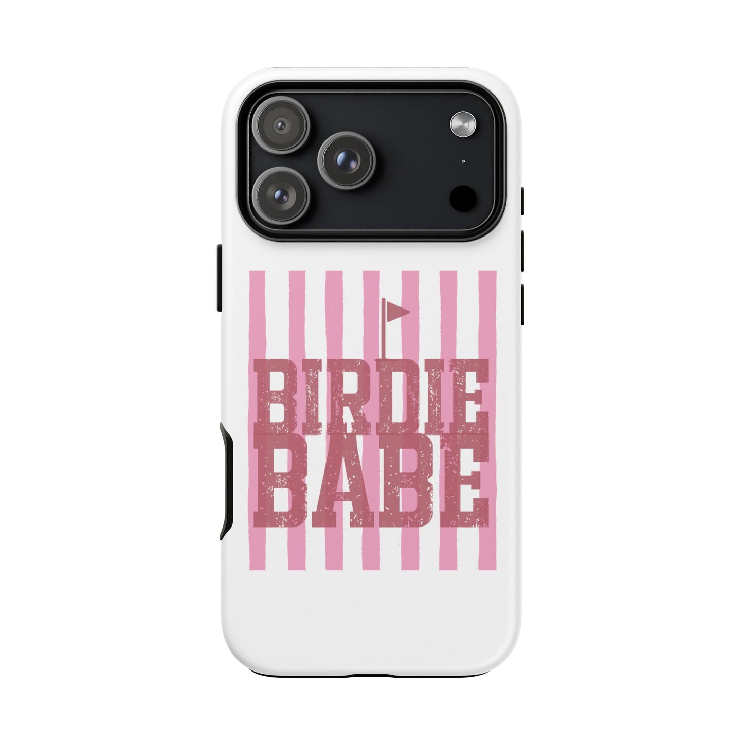 Birdie Babe Phone Case — Pink Striped Golf iPhone Case