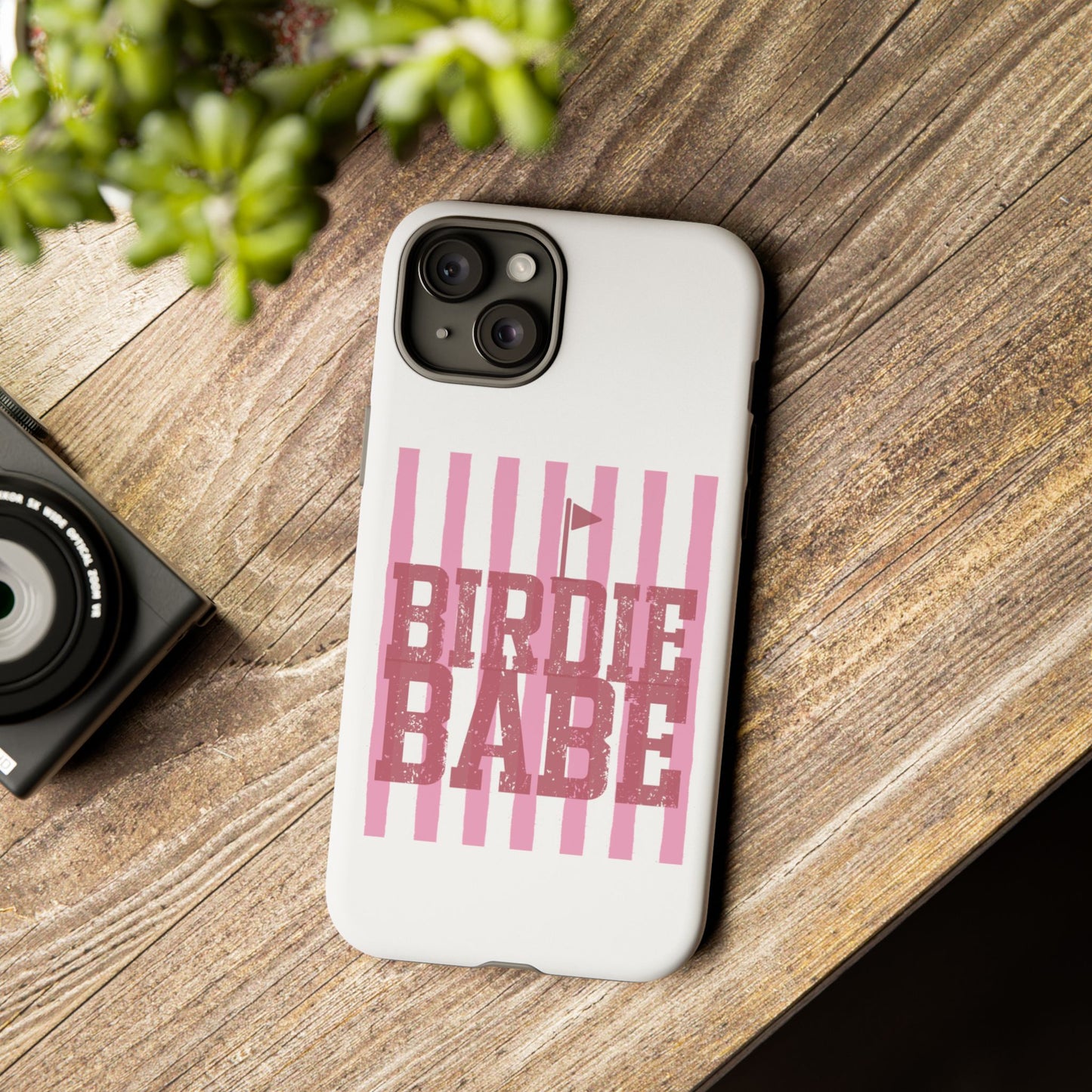 Birdie Babe Phone Case — Pink Striped Golf iPhone Case