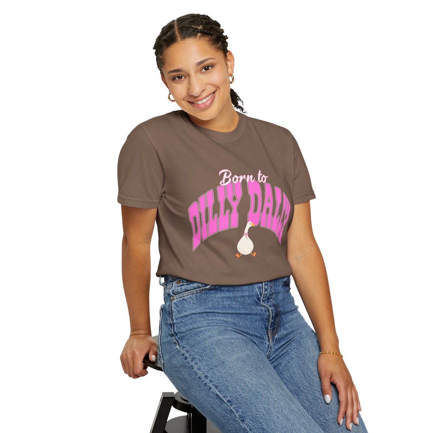 Dilly Dally Pink Arch Graphic Tee