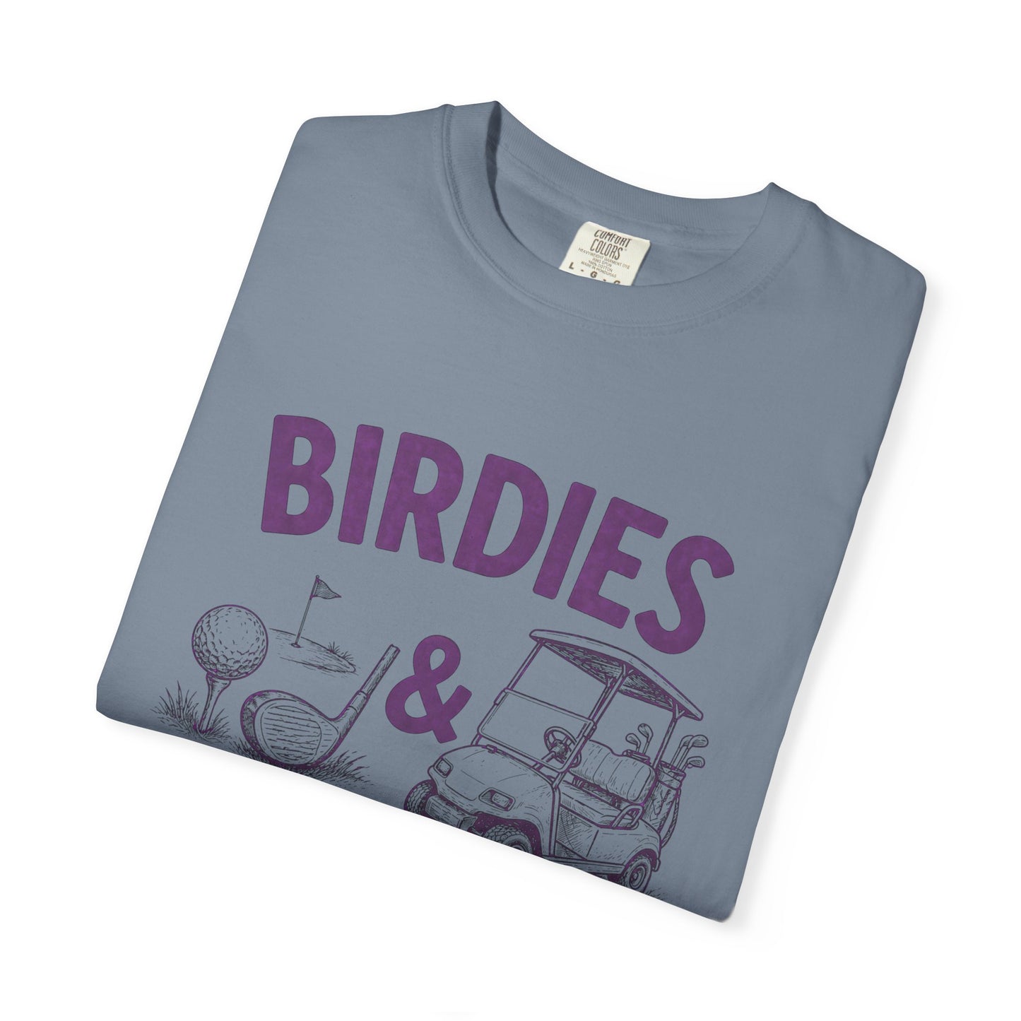 Birdies & Fairways Pink Golf T-Shirt — Funny Golf Cart Tee for Golfers