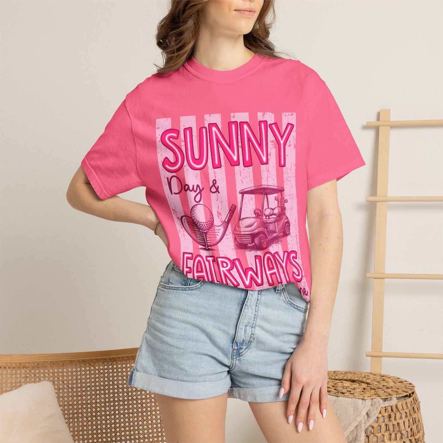 Sunny Days & Fairways Golf T-Shirt — Here for a Good Time
