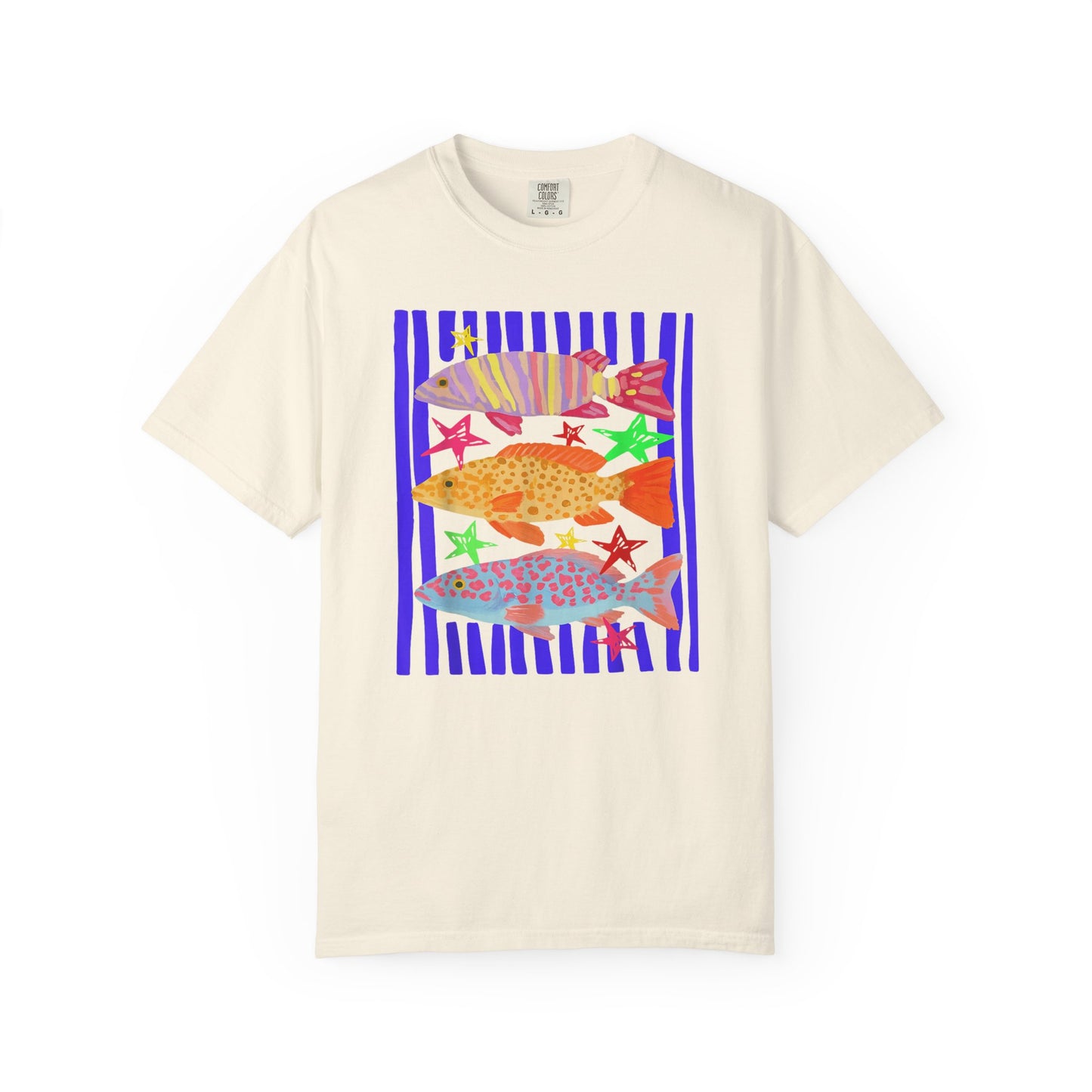 Tropical Fish Graphic T‑Shirt — Colorful Surf & Sea Life Tee