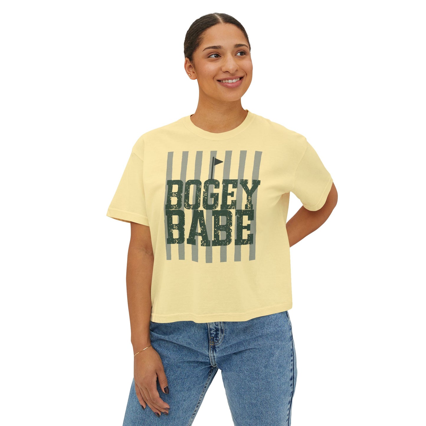 Bogey Babe Boxy Tee — Women's Golf Graphic Shirt