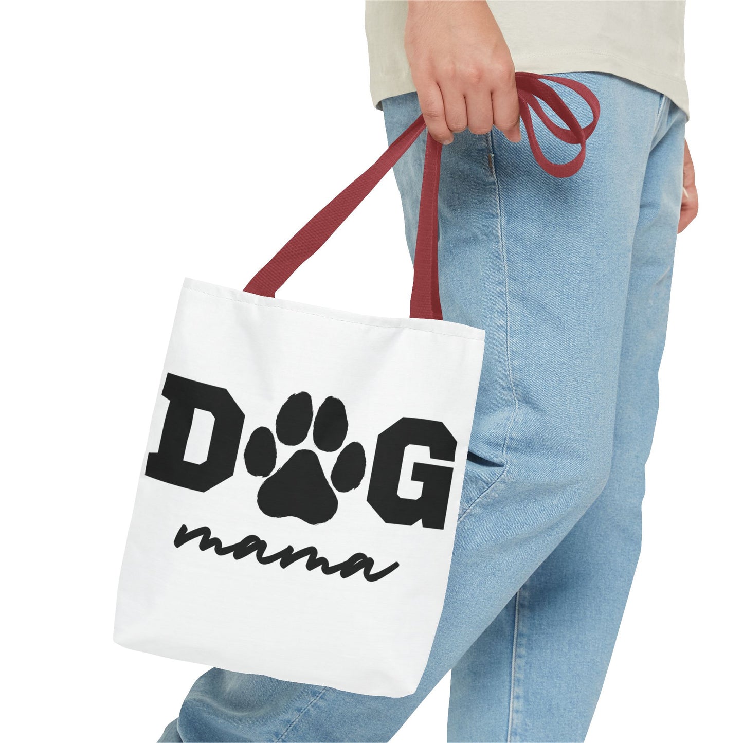 Dog Mama Tote Bag — Paw Print Canvas Tote for Pet Moms