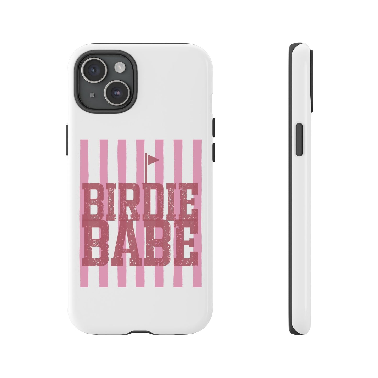 Birdie Babe Phone Case — Pink Striped Golf iPhone Case